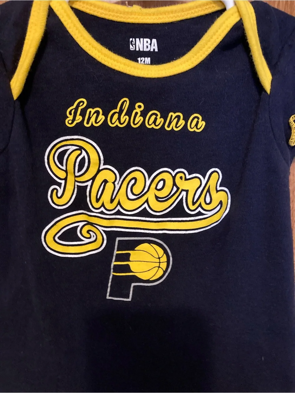 NBA Indiana Pacers Infant Bodysuit in Navy and Yellow